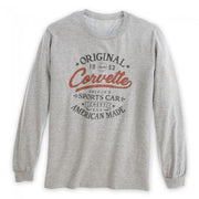 Corvette Original American Made Long Sleeve Tee - Heather Gray : C1 - C7