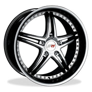 Corvette SR1 Performance Wheels - BULLET Series : Black Chrome