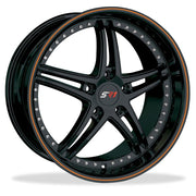 Corvette SR1 Performance Wheels - BULLET Series : Gloss Black w/Orange Stripe