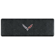 Corvette Premium Garage Floor Mat with Crossed Flags Logo - 66"x 20" - Mosaic Onyx : C7 Stingray