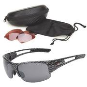 Corvette Rimless Sunglasses - Simulated Carbon Fiber : C7 Z06 Logo