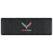 Corvette Premium Floor Mat with Crossed Flags Logo - 66"x 20" - Mosaic Onyx : C7 Z06