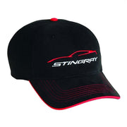 Corvette Gesture Logo Embroidered Cap/Hat - Black : C7 Stingray