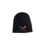 C7 Corvette Stingray Knit Pullover Beanie : Black