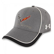 C7 Corvette Stingray Under Armour Fitted Hat/Cap : Graphite, White