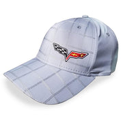 Corvette Prepp Perfect Embroidered C6 Logo Cap/Hat - Gray : 2005-2013 C6