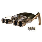 Corvette Exhaust System - SLP PowerFlo with Quad Round Tips : 2005-2008 C6