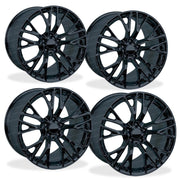 C7 Corvette Z06 GM Wheel Exchange (Set) : Black 19x10/20x12