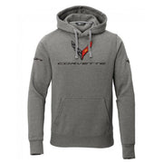 Next Generation Corvette Hooded Pullover Sweatshirt : Heather Gray