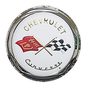 Corvette Flags Badge Metal Wall Sign - 22" x 22" : C2 1963–1967