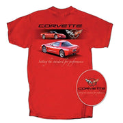 Corvette T-Shirt Setting The Standards : Red