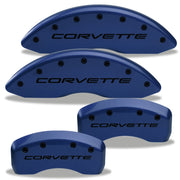 Corvette Brake Caliper Cover Set (4) - Lemans Blue : 2006-2013 C6 Z06 & GS Only with Black Script