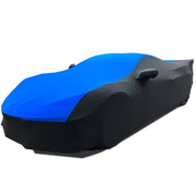 C8 Corvette Ultraguard Stretch Satin Sport Car Cover - Blue/Black - Indoor