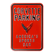 Corvette Parking Only Street Sign - 12" x 18" : 2020 C8