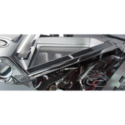 C8 Corvette - Rear Crossmember Covers w/Carbon Fiber Top Plate 2Pc : Stainless Steel