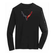 Next Generation Corvette Carbon Flash Long Sleeve T-Shirt - Black