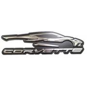 Corvette Gesture Metal Wall Sign - 8" x 34" : C8 2020–2021