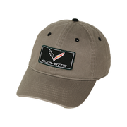 C7 Corvette Frayed Patch Hat Cap/Hat : Charcoal