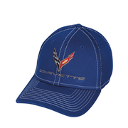 C8 Corvette Accent Stitch Hat : Blue