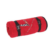 C8 Corvette Blanket - Nylon Stadium Blanket - 50" x 60" : Red