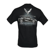 C8 Corvette Stingray Metallic Tonal Reflections T-Shirt : Black