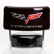 Corvette Stool with C6 Logo w/Back : EZ Comfort Stool