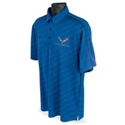 C7 Corvette Crossed Flags Under Armour Tech Polo Shirt