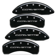 C7 Corvette Stingray Brake Caliper Cover Set with "CORVETTE" Script : Gloss Black