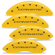 Corvette Brake Caliper Cover Set (4) - Color Matched : 2006-2013 C6 Z06 & GS Only with Black Script
