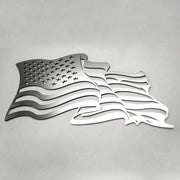 Corvette Flowing American Flag Emblem 6.75" : C5, C6, C7