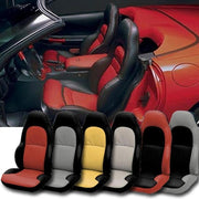 Corvette Seat Covers - 2-Tone Custom Vinyl - Modified for Standard Seats : 1997-2004 C5 & Z06