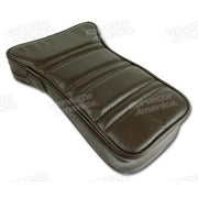 Corvette Center Armrest. Dark Brown Leather: 1976-1978