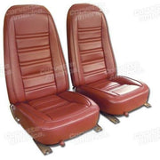 Corvette Leather Seat Covers. Saffron Leather/Vinyl Original: 1978