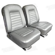 Corvette Leather Seat Covers. Silver: 1966