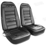 Corvette Leather Seat Covers. Black Leather/Vinyl Original: 1972