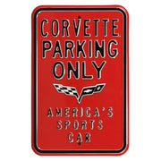 Corvette Parking Only Street Sign - 12" x 18" : 2005-2013 C6