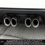 Corvette Exhaust Port Filler Panel - Laser Mesh Stainless Steel Black Stealth NPP Exhaust only : 2008-2013 C6