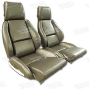 Corvette Mounted Leather Like Seat Covers. Bronze Standard No-Perforations: 1984-1987