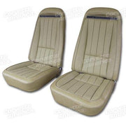 Corvette Vinyl Seat Covers. Medium Saddle: 1973-1974