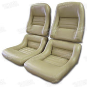 Corvette Mounted Leather Like Seat Covers. Doeskin 2-Bolster: 1979-1980
