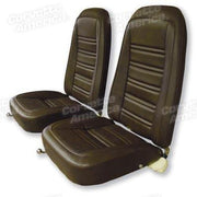 Corvette Leather Like Seat Covers. Dark Brown: 1976-1978