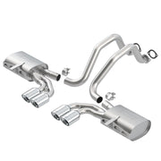 Corvette Exhaust System - Borla Catback Touring/4 Oval 4.25"x3.5" Tips Rolled/Angle : 1997-2004 C5 & Z06