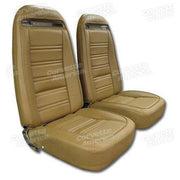 Corvette Leather Seat Covers. Medium Saddle Leather/Vinyl Original: 1975