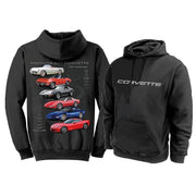 Corvette Sweatshirt "Nothing but Corvette" Hoodie - Black : 1953-2013 C1, C2, C3, C4, C5, C6
