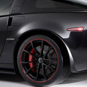 2013 Corvette - Genuine GM - 60th Anniversary - 427 Cup Wheels : Satin Black w/ Red Stripe