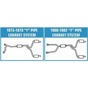 Corvette Exhaust System. L82 W/Converter - Low Profile Mufflers: 1978