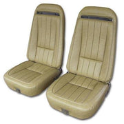 Corvette Leather Like Seat Covers. Light Saddle: 1970-1971