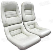 Corvette Mounted Leather Seat Covers. Oyster Lthr/Vnyl Original 2-Bolster: 1979-1980