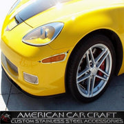 Corvette Side Marker Light Trim 2 Pc. (Set) - Polished Stainless Steel : 2006-2013 Z06,ZR1,Grand Sport