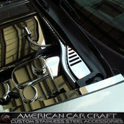 Corvette Wiper Cowl Cover - Polished 2 Pc. Stainless Steel : 2008-2013 C6 & Grand Sport